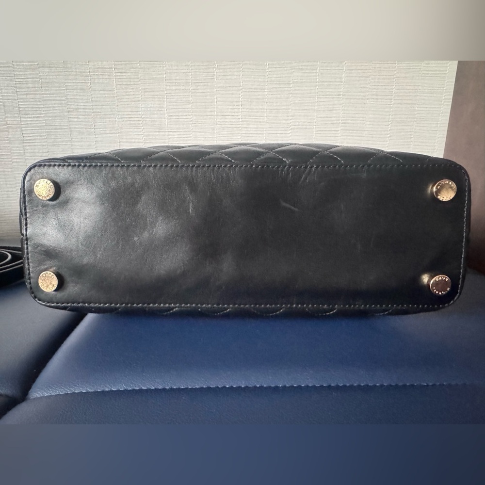 Michael Kors Black Quilted Leather Satchel Tote Bag - Picture 6 of 13
